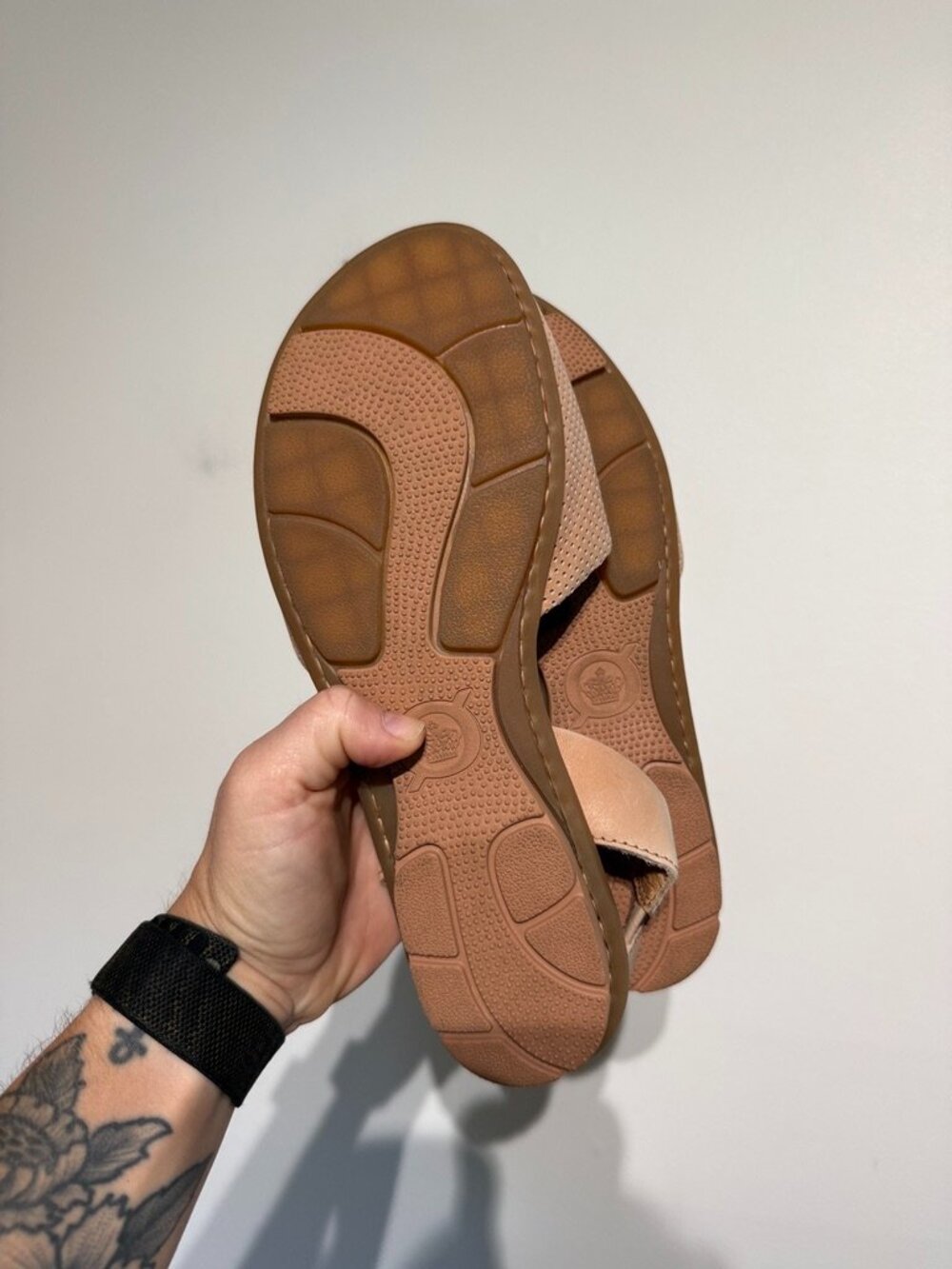 Born Perforated Leather Sandal with Back Strap, Size 11 - Picture 3 of 3